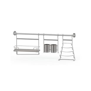 富百纳不锈钢厨房置物架多功能筷勺架壁挂调味收纳架挂件锅盖架