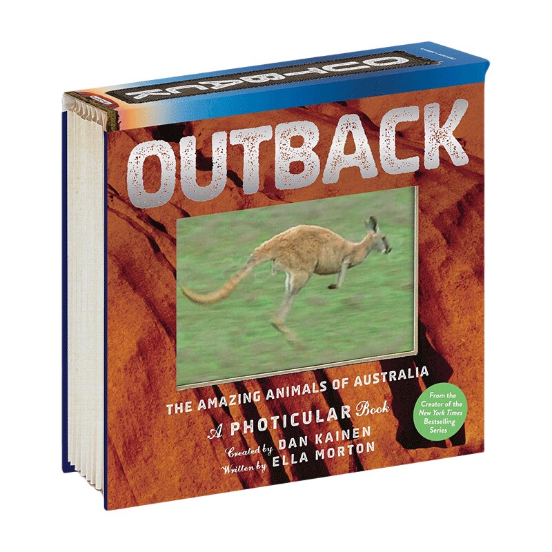 英文原版绘本 Outback The Amazing Animals of Australia 光与影视觉书 3D动画翻翻书 澳洲动物 精装 英文版 进口英语原版书籍