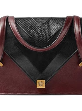 【秀场同款】VERSACE/范思哲 女士Severine蟒纹效果皮革单肩包
