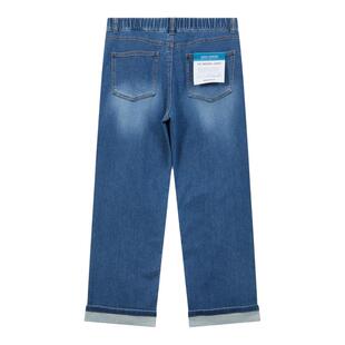 【新品】BEANPOLE滨波2026年春夏季女士复古学院风一字针织牛仔裤