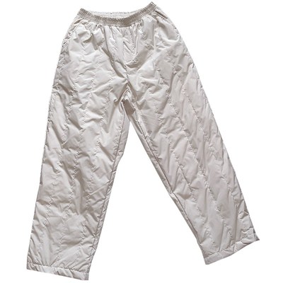 中厚自然腰白鸭绒直筒羽绒裤