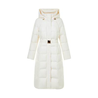 【祝绪丹同款】朗姿集团LIME莱茵长款连帽鹅绒羽绒服收腰25秋冬新