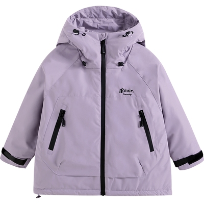 加厚保暖上衣冬装儿童夹棉冲锋衣