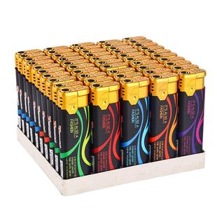 兹普蓝光直冲防风打火机批发定制订做印字塑料电子一次性商超家用