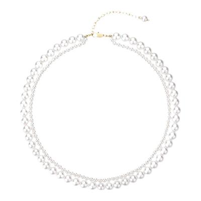 桑蕾双层仿珍珠项链简约