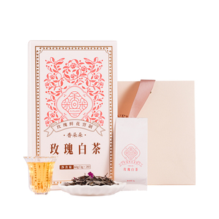 品品香香朵朵玫瑰白茶礼盒60g高山白牡丹茶叶鲜花窨制茶叶正品