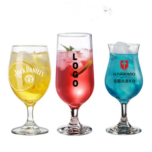 利比精酿扎啤杯玻璃冷饮杯定制logo大容量果汁杯印字网红奶茶杯子