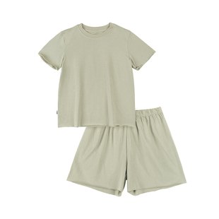 be organic【天丝棉无边界T恤短裤】GOTS认证儿童有机棉超薄夏款