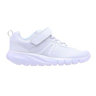 迪卡侬儿童运动鞋黑色白色亲子鞋子体育小白鞋女童男童魔术贴KIDS