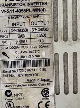 【议价-可维修】VFS11-4055PL V5.5KW 380V 全新/二手均有货