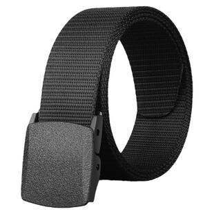 啄木鸟尼龙腰带男帆布皮带无铁非金属塑料扣户外休闲布料编织裤带