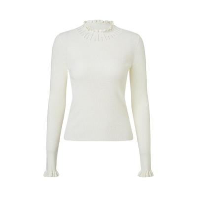 【商场同款】MAXRIENY迪木尔风穿搭烫钻花边领修身毛衫25冬打底衫