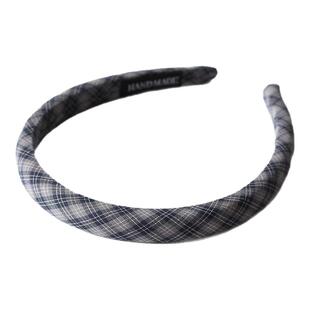 川野法式格纹头箍新款女生简约小众发箍女日常外戴高颅顶头饰发饰