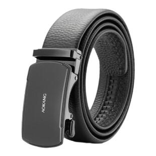 奥康新款男士皮带时尚光面自动扣商务休闲牛皮裤腰带青年人潮流