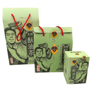 西藏特产奇圣真牛青稞酥油茶礼盒藏式糌粑奶茶甜茶袋装开水冲泡茶