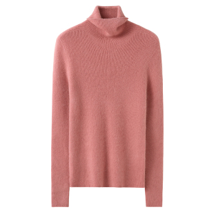 迪奥高领羊毛衫女秋冬100羊毛针织衫修身保暖薄款打底翻领针织衫