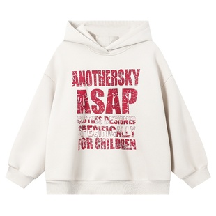 贝田女童加绒连帽卫衣冬季儿童加厚一体绒2025新款洋气冬装女孩潮