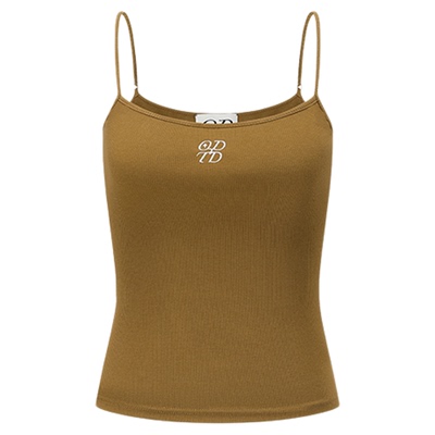 ODTD夏季新款基础logo刺绣吊带