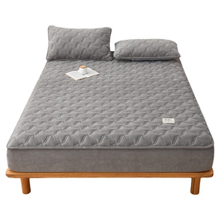 无印良品A类牛奶绒夹棉床笠单件加厚保暖防滑单人床罩80x190cm2.0