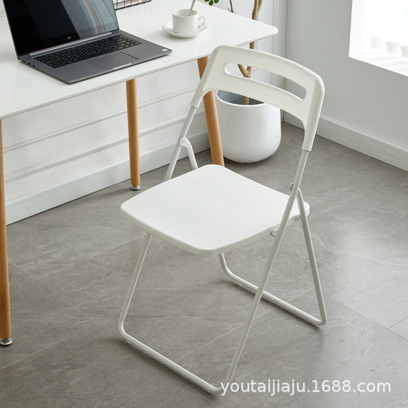 电脑椅折叠椅子家用塑料椅子餐椅家用折叠凳办公椅休闲椅便携椅