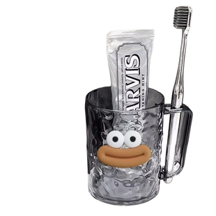 冰川纹漱口杯家用女刷牙洗漱杯牙杯口杯牙缸大容量透明牙刷架杯子
