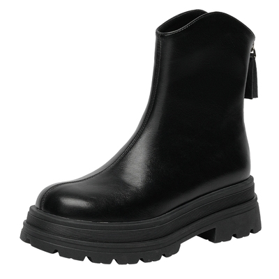 戈美其V口英伦风切尔西靴