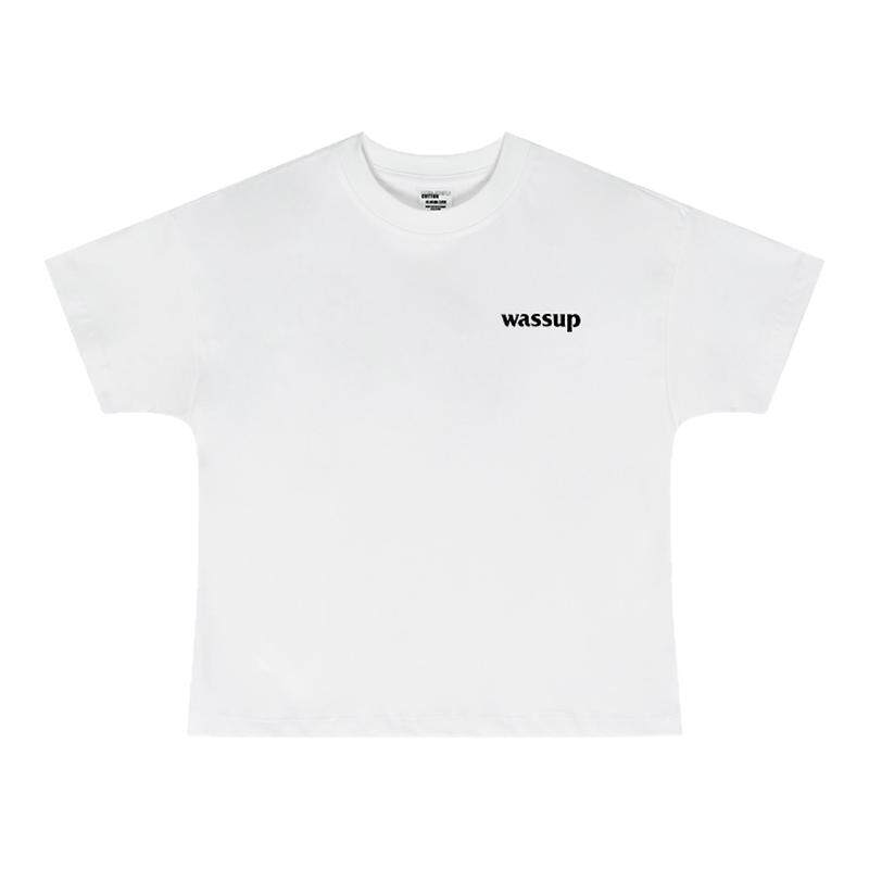WASSUP潮牌辣妹字母短袖T恤夏季