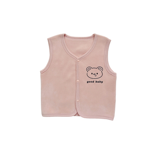 婴儿马甲春秋冬季保暖加绒男女童小月龄宝宝小开衫薄绒婴幼儿衣服