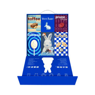 大白兔什锦糖礼盒5种糖果含毛绒挂件488g送礼零食糖果