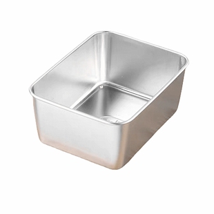 304不锈钢加厚长方形方盆带盖菜盆商用分数盘野餐火锅备菜奶茶盒