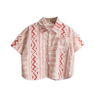 儿童衬衫男童抗皱宽松薄款衬衣