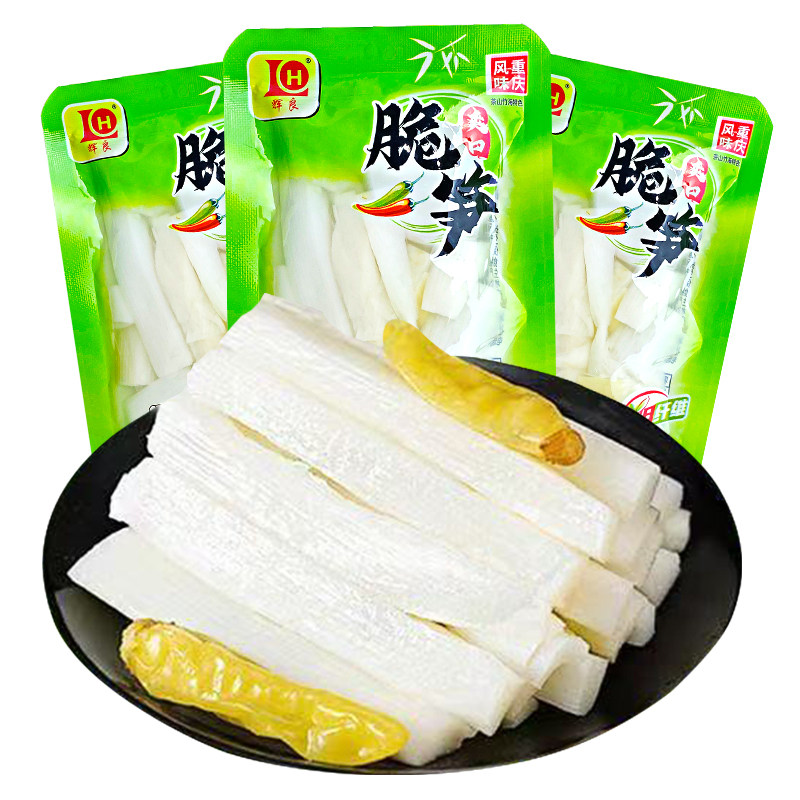 泡椒脆笋条山椒竹笋片开袋即食新鲜笋尖下酒菜酸辣小包装零食批发
