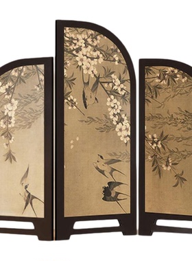 新中式小屏风桌面摆件