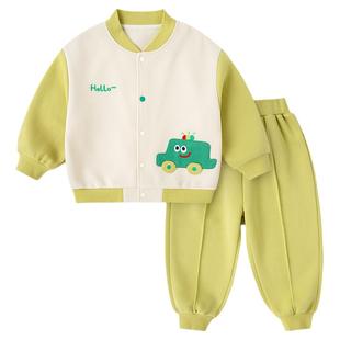 嘟嘟家男童套装春季儿童外套裤子女童棒球服宝宝运动裤春款童装潮