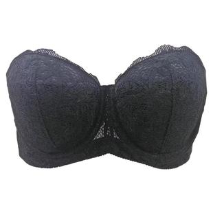 拍大一个杯#533夏季抹胸大杯文胸半杯无肩带软钢圈大胸内衣CEFG杯