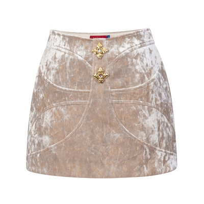 lefame短裙俏皮荷叶边短裙