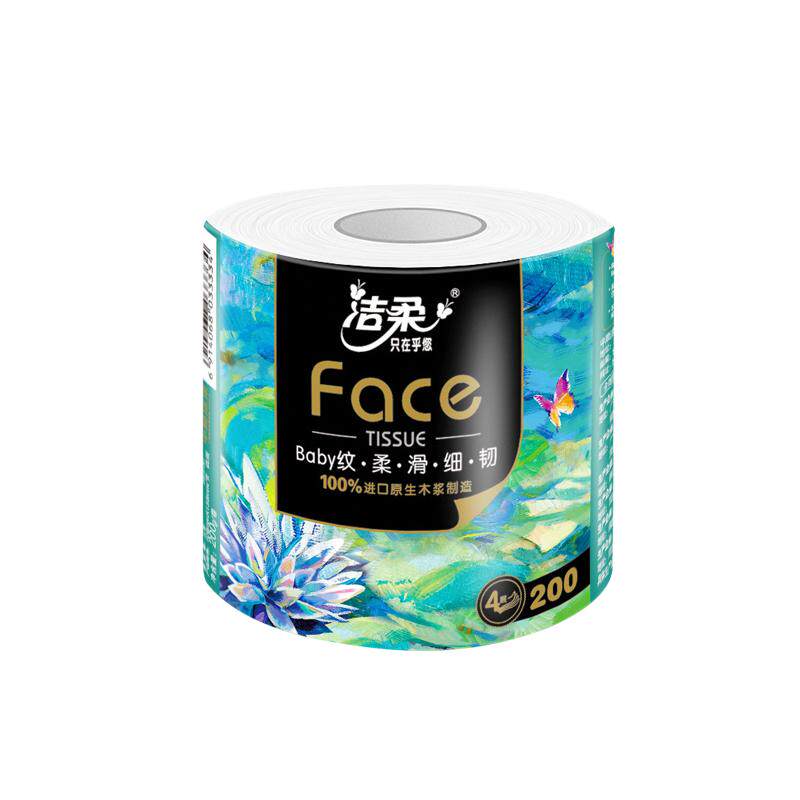 洁柔油画卷纸200克16卷遇水易溶