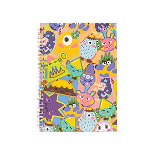 笔记本加厚本子学生涂鸦线圈日记本活页本新款手绘文具线圈本可平摊防水美式复古本子高颜值