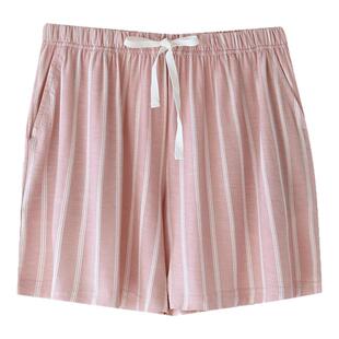 睡裤短裤女夏季薄款弹力莫代尔简约休闲宽松家居裤半裤五分裤夏天