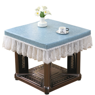 2026新款正方形餐桌布免洗防水防油电烤炉烤火罩套麻将机皮革盖布