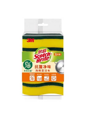 3M思高抗菌净味海绵洗碗百洁布