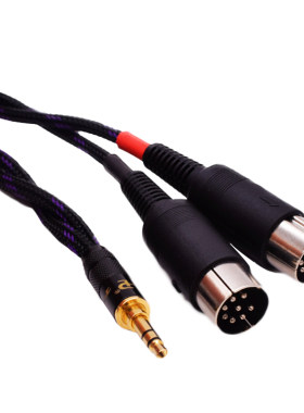 发烧级适用丹麦B＆O Bang＆Olufsen Beolab Powerlink DIN7针8芯音频线音箱线材音响升级线7芯8芯公对公插头