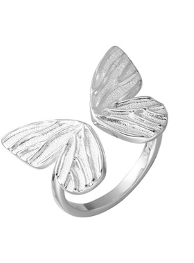 s925纯银蝴蝶戒指女韩版超仙甜美