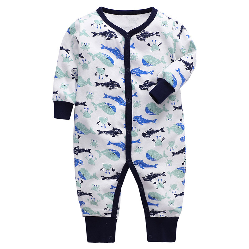 新生儿连体衣爬服春秋纯棉