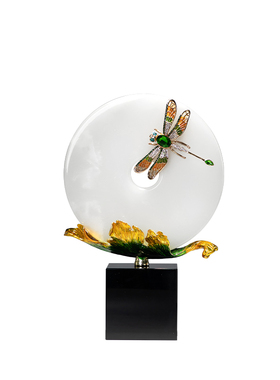 玉石平安扣客厅装饰品酒柜