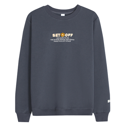 清歌春秋正肩圆领卫衣女上衣棉质