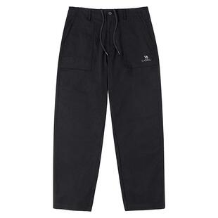 骆驼男装直筒工装裤男士2025春秋纯棉宽松弹力休闲运动长裤子