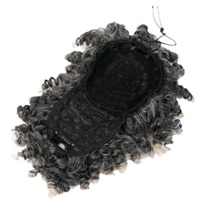 爆炸头发包刘海款欧美风弹簧曲丸子头 kinky curly bang ponytail