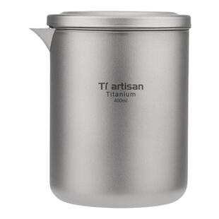 钛工匠纯钛双层快客杯户外露营便携旅行茶具套装钛合金防烫泡茶器