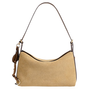 COOGI麂皮包包女士新款轻奢牛反绒手提包腋下单肩斜挎包牛皮女包